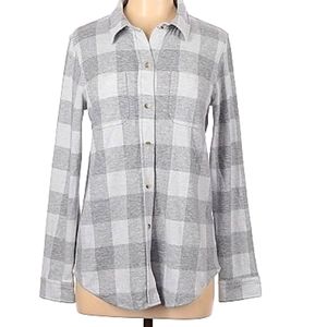 Faherty Gray Plaid Button Down Shirt